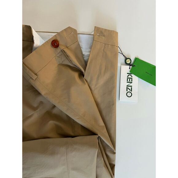 KENZO Men's Pale Camel Cigarette Cotton Pants Size 28 US (44 Euro) NWT $370 - Picture 8 of 10